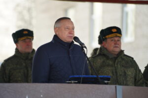 Беглов поздравил мобилизованных с окончанием военной подготовки и отправкой на фронт